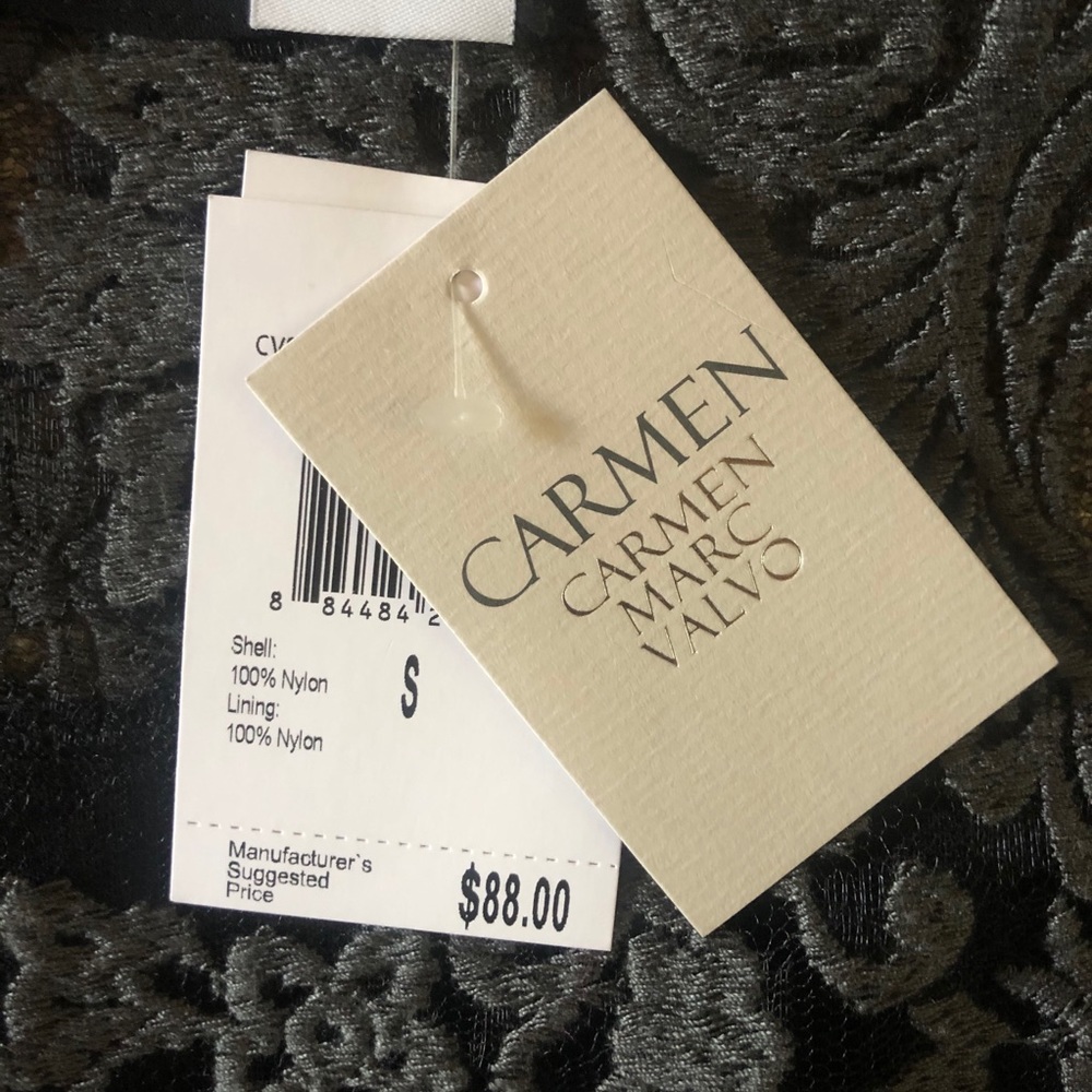 Carmen Marc Valvo Sheer/Lace Top NWT (D-1) - Picture 9 of 10
